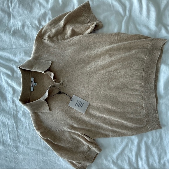 NEW W/tags EAVES Emileigh Polo in Tan Size Small - Picture 8 of 10